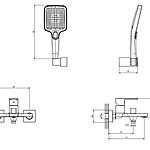 Смеситель для ванны DQ Dortmund DA1713201 хром