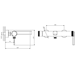 Смеситель для ванны DQ Bonn DA1703205 короткий излив черный