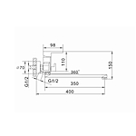 Смеситель для ванны D-Lin D147366-A длинный излив черный