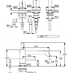 Смеситель для ванны KLUDI BOZZ 384480576 на борт хром
