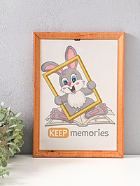 Фоторамка дерево 21х30 см, орех №2 (пластиковый экран)