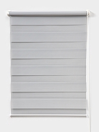 Штора рулонная 60×160 см «День и Ночь», по полотну 56×160 см, цвет стальной