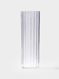 Ваза «Венера» полосы, 29.5×9.5 см, пластик, прозрачная
