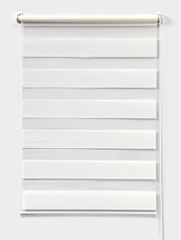 Штора рулонная 60×160 см «День и Ночь», по полотну 56×160 см, белая