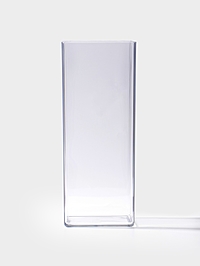 Ваза «Альваро» геометрия, 25×10 см, пластик, прозрачная