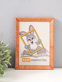 Фоторамка дерево 15х21 см, орех №2 (пластиковый экран)