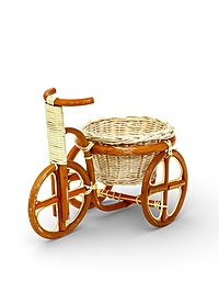 Декоративное кашпо «Велосипед», 31×17×25 см, деревянное, плетёное
