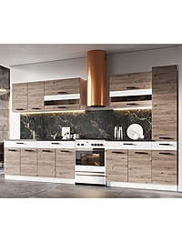 Кухня прямая «Эра», 2800х600 мм, цвет дуб горный/белый