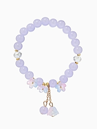 Браслет "Цветы Незабудки" шар №8, цвет фиолетовый