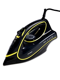 Утюг Hyundai H-SI01560, 3200 Вт, керамическая подошва, 35 г/мин, 450 мл, черно-желтый