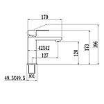 Смеситель для раковины Fmark FS8701HB розовое золото