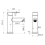 Смеситель для раковины Fmark FS8201-2H черный