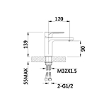 Смеситель для раковины D-Lin D110377-A черный
