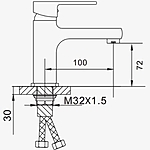 Смеситель для раковины D-Lin D110366-A черный