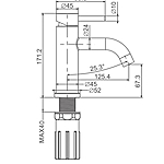 Смеситель для раковины Prohanss P31.10.09 графит