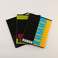 Набор тетрадей А5, 48 л "Шрифты" биология, физика, химия