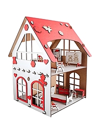 Кукольный домик "Машенька", декор и мебель (16  предметов) в компл. 46*34,5*34 ФД-ХД-007