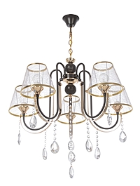 Люстра NH5269/5, 5х60Вт, E27, цвет кофе/золото