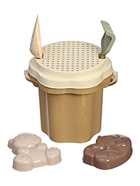 Песочный набор № 174 "Зефир", ведро-цветок 0,3 л, сито, грабли, совок, 2 формочки 01874