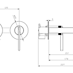 Смеситель для раковины DQ Bonn DA1704406 встраиваемый графит