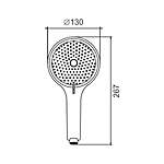 Лейка для душа Belz BS01-8 белый 3 режима