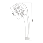 Лейка для душа OLIVE'S D121 хром 1 режим