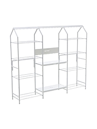 Подставка для Растений 208 х 40 х 177 см 8 полок 3 секции, белый