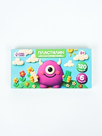 Пластилин 6 цветов, 120 г Буки Бяки