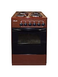 Плита «Лысьва» ЭП 401 СТ, электрическая, 4 конфорки, 57 л, эмаль, без гриля, коричневая