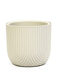 Кашпо для цветов «Рамона», 7.8 л, d=28 см, h=25.5 см, со вставкой, пластиковое, белое