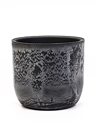 Кашпо для цветов «Микрит», 3.7 л, d=22 см, h=20 см, со вставкой, пластиковое, серое