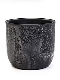 Кашпо для цветов «Микрит», 7.8 л, d=28 см, h=25.5 см, со вставкой, пластиковое, серое