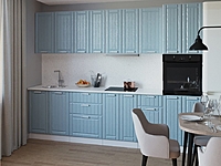 Кухонный гарнитур 14Р РоялВуд Голубой Прованс 2 3000 мм