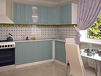 Кухонный гарнитур 11Р РоялВуд Голубой Прованс 2 2000х1400 мм