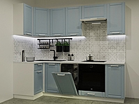 Кухонный гарнитур 17Р РоялВуд Голубой Прованс 2 1000х2450 мм