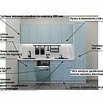 Кухонный гарнитур 16Р РоялВуд Голубой Прованс 2 2250 мм