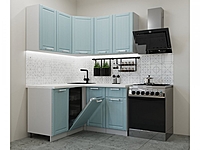Кухонный гарнитур 15Р РоялВуд Голубой Прованс 2 1450х1400 мм