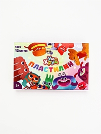 УМ И ХРУМ Пластилин 12 цветов, 180 г