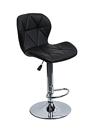 Комплект барных стульев «Клик Мебель», с подъёмным механизмом, с прострочкой, искусственная кожа, цвет чёрный, 2 шт.