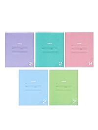 Компл тетр из 10шт 24л лин КПК "Пастель", обл мел карт, блок ОФСЕТ, 5 видов 10991558