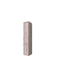 Пенал с полками Алисия, 400х475х2150, Дуб крафт серый