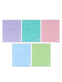 Компл тетр из 10шт 18л лин КПК "Пастель", обл мел карт, блок ОФСЕТ, 5 видов 10991554