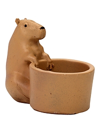 Декоративное кашпо для цветов «Капибара», 50 мл, 8×6×8 см, гипс