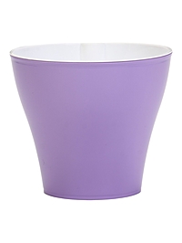 Кашпо для цветов «Афина», 1 л, d=14.7 см, h=12.5 см, пластиковое, со вставкой, сиреневое