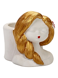 Декоративное кашпо для цветов «Русская красавица», 50 мл, 9×7×8 см, гипс