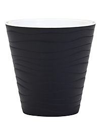 Кашпо для цветов «Валенсия», 2 л, d=15.6 см, h=15.7 см, пластиковое, со вставкой, цвет антрацит
