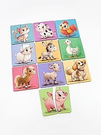 Пазл деревянный YOSHATOYS «Половинки - животные»