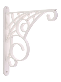 Кронштейн для кашпо, пластиковый, белый