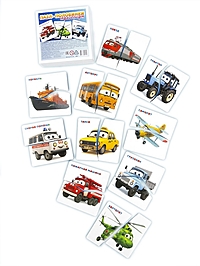 Пазл деревянный YOSHATOYS «Половинки - транспорт»