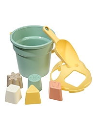 Песочный набор-сортер «Поиграй со мной», 8 предметов (ведерко, сортер, совочек, 5 формочек), эвколиптовы